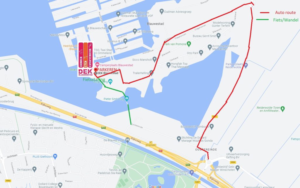 Waar Drinken Eten Ijs kopen kayak huren Blauwestad Oldambtmeer Groningen Nederland