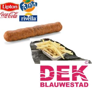 Frikandel Menu Frikandel met Patat en drinken DEK Blauwestad