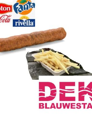 Kinder Menu Kindermenu Frikandel met Patat en drinken