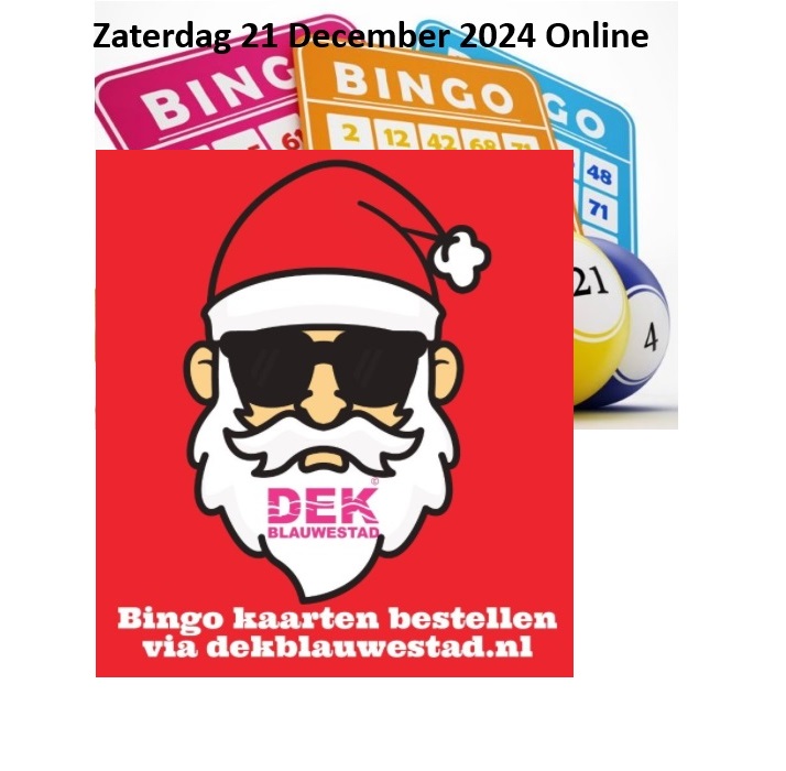 Online KerstBingo zaterdag 21 December 2024 19:30 uur